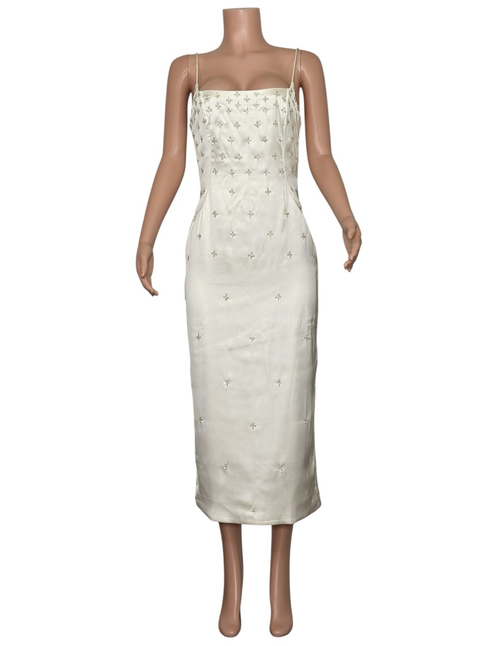 BHLDN Deco Bombshell Midi Dress, White Dahlia, Medium - Picture 5 of 10
